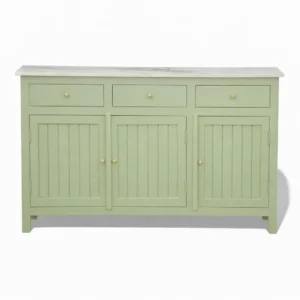 Madrid Sideboard Cabinet | Sintered Stone Top Sideboard for Living Room | Finish- Premium Acrylic Sage Green