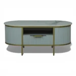 Monaco Coffee Table | Premium Sintered Stone Top Center Table for Living Room | HDMR Centre Table | Finish- Premium Acrylic Silver Grey