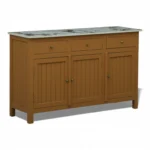 Madrid Sideboard Cabinet | Sintered Stone Top Sideboard for Living Room | Finish- Premium Acrylic Terracotta Brown - Image 8