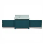 Madrid Center Table| Premium Sintered Stone Coffee Table for Living Room | Wooden Centre Table | Finish- Premium Acrylic Emerald Green - Image 8