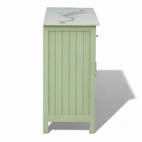 Madrid Sideboard Cabinet | Sintered Stone Top Sideboard for Living Room | Finish- Premium Acrylic Sage Green - Image 6