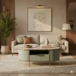 Monaco Coffee Table | Premium Sintered Stone Top Center Table for Living Room | HDMR Centre Table | Finish- Premium Acrylic Silver Grey - Image 2