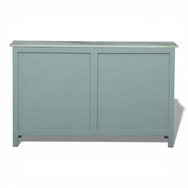 Madrid Sideboard Cabinet | Sintered Stone Top Sideboard for Living Room | Finish- Premium Acrylic Silver Grey - Image 7