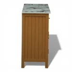 Madrid Sideboard Cabinet | Sintered Stone Top Sideboard for Living Room | Finish- Premium Acrylic Terracotta Brown - Image 9