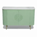 Mandala Sideboard Cabinet | Sintered Stone Top Sideboard for Living Room | Finish- Premium Acrylic Sage Green - Image 6