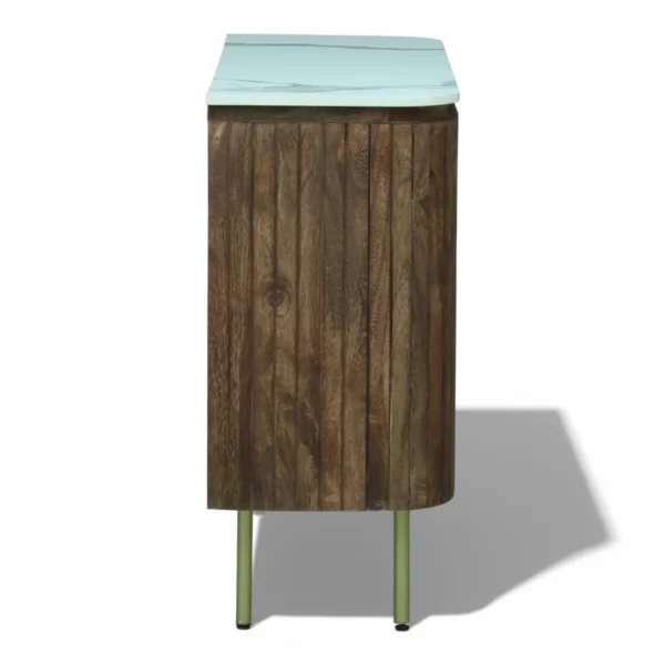 Mandala Sideboard Cabinet | Sintered Stone Top Sideboard for Living Room | Finish- Scratch Resistant Lacquered Tubaq - Image 13