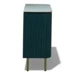 Mandala Sideboard Cabinet | Sintered Stone Top Sideboard for Living Room | Finish- Premium Acrylic Emerald Green and Terracotta Brown - Image 11