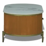 Monaco Centre Table | Premium Sintered Stone Center Top Table for Living Room | HDMR Coffee Table | Finish- Premium Acrylic Terracotta Brown - Image 5