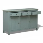 Madrid Sideboard Cabinet | Sintered Stone Top Sideboard for Living Room | Finish- Premium Acrylic Silver Grey - Image 10