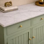 Madrid Sideboard Cabinet | Sintered Stone Top Sideboard for Living Room | Finish- Premium Acrylic Sage Green - Image 4