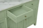 Madrid Sideboard Cabinet | Sintered Stone Top Sideboard for Living Room | Finish- Premium Acrylic Sage Green - Image 8