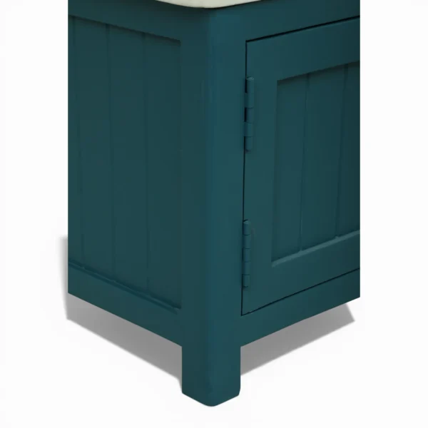 Madrid Center Table| Premium Sintered Stone Coffee Table for Living Room | Wooden Centre Table | Finish- Premium Acrylic Emerald Green - Image 11