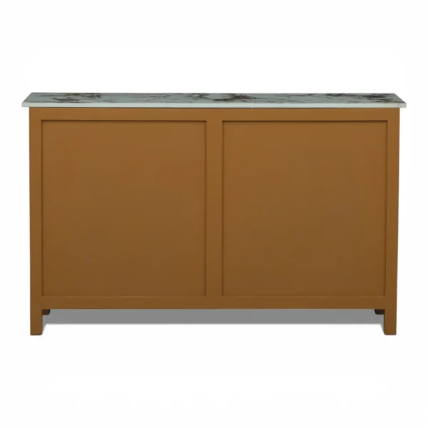 Madrid Sideboard Cabinet | Sintered Stone Top Sideboard for Living Room | Finish- Premium Acrylic Terracotta Brown - Image 13
