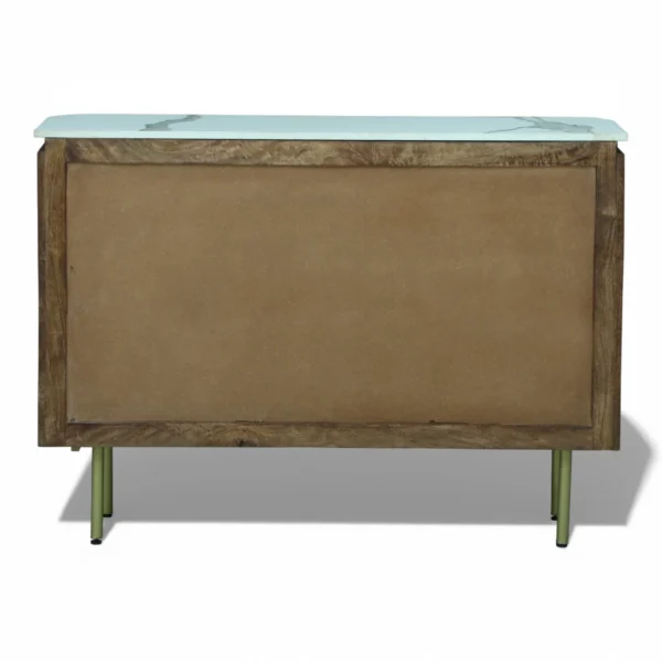 Mandala Sideboard Cabinet | Sintered Stone Top Sideboard for Living Room | Finish- Scratch Resistant Lacquered Tubaq - Image 8