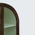 2 Door Display Cabinet | Crockery Cabinet | Wooden Multipurpose Cabinet | Finish- Tubaq and Off White - Image 7