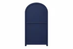 2 Door Display Cabinet | Crockery Cabinet | Wooden Multipurpose Cabinet | Finish- Midnight Blue and Off White - Image 3