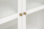 2 Door Display Cabinet | Crockery Cabinet | Wooden Multipurpose Cabinet | Finish- Premium Pearl White - Image 8