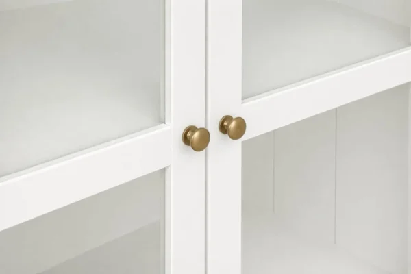 2 Door Display Cabinet | Crockery Cabinet | Wooden Multipurpose Cabinet | Finish- Premium Pearl White - Image 8
