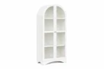 2 Door Display Cabinet | Crockery Cabinet | Wooden Multipurpose Cabinet | Finish- Premium Pearl White - Image 3