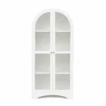 Archies 2 Door Display Cabinet | Finish- Premium Pearl White