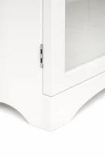 2 Door Display Cabinet | Crockery Cabinet | Wooden Multipurpose Cabinet | Finish- Premium Pearl White - Image 5