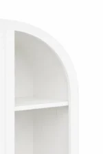 2 Door Display Cabinet | Crockery Cabinet | Wooden Multipurpose Cabinet | Finish- Premium Pearl White - Image 4