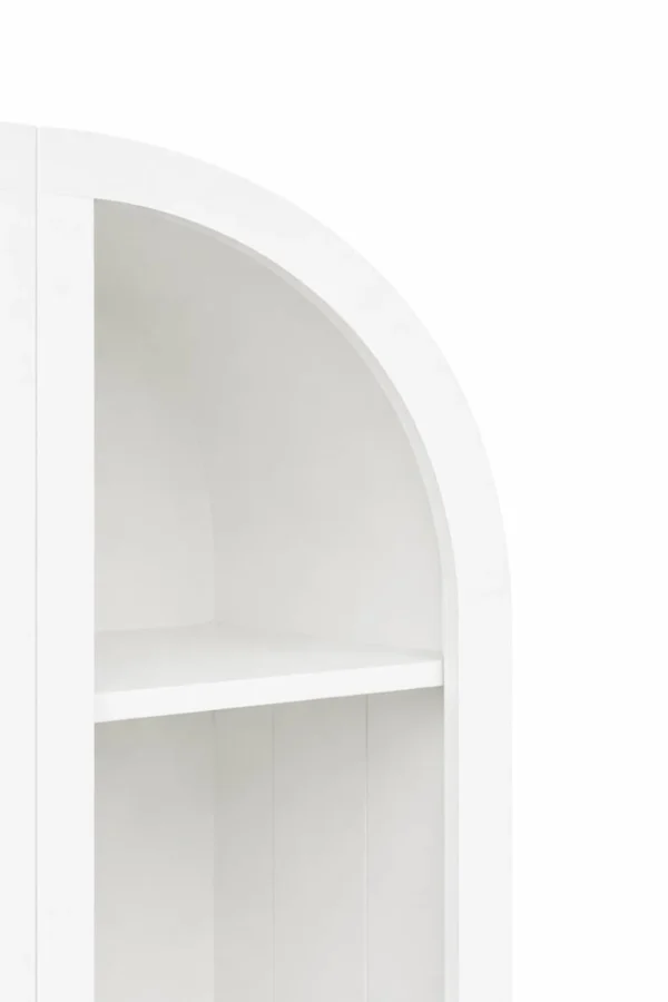 2 Door Display Cabinet | Crockery Cabinet | Wooden Multipurpose Cabinet | Finish- Premium Pearl White - Image 4
