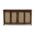 Madrid 4-Door Cane Sideboard Cabinet, Finish – Scratch Resistant Tubaq